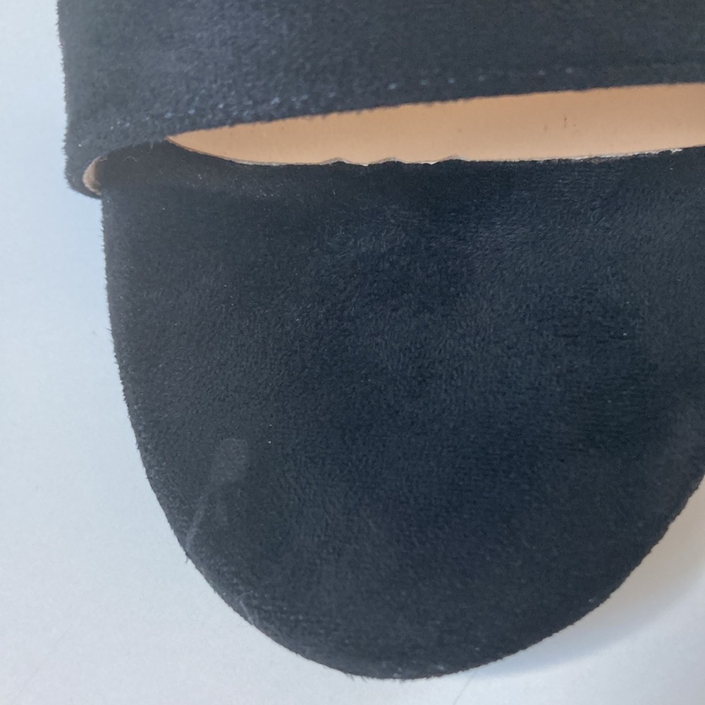 size 41 (size 9) black strap heels diamond and pearl ankle straps bows at back - Picture 14 of 15